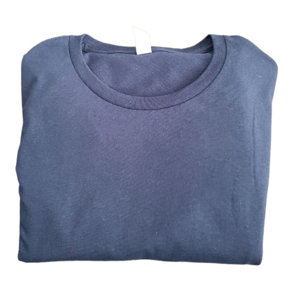 FRUIT of the Loom Long Sleeve Navy Blue Shirt Size M - Picture 2 of 2